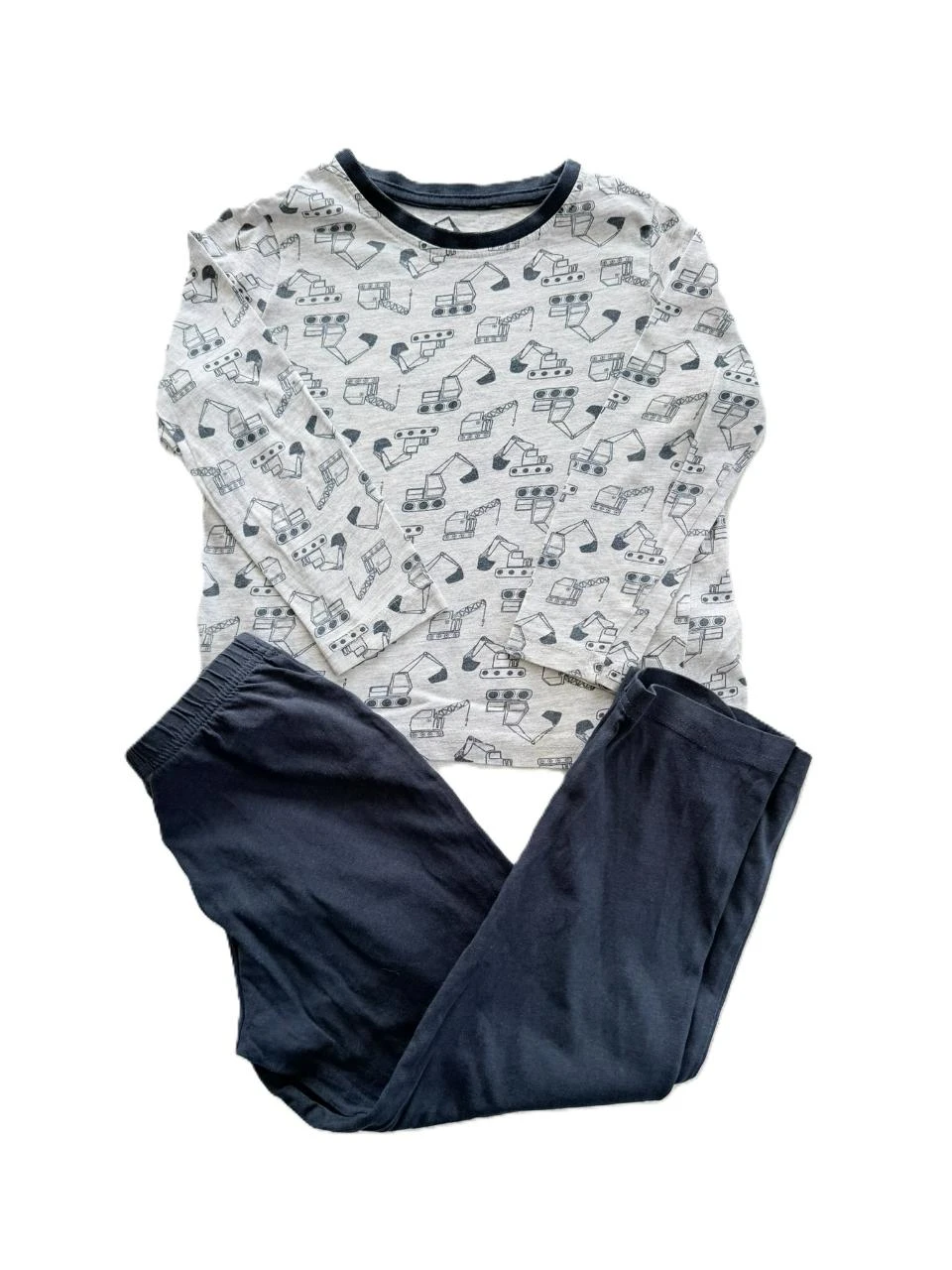 Pyjama 2 pièces gris et bleu marine Lupilu 98-104 cm